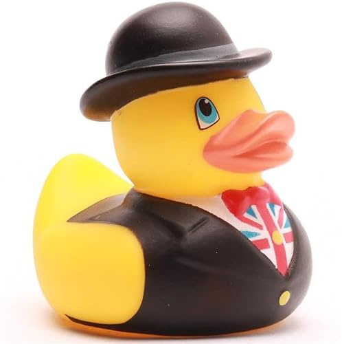 Duckshop I Badeenten United Kingdom I Schottland I England I Union Jack I Quietscheente I Quietscheentchen UK (Badeente English Gentleman -7,5cm-)