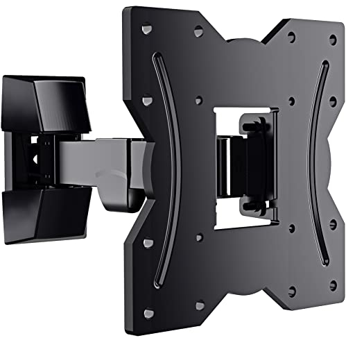 Supporto TV Parete - per 14-27 pollici TV LED LCD, 4K HDR Schermi - Inclinazione e Girevole Ultra Sottili - Max VESA 100x100mm - Capacità Massima di Peso 20 kg