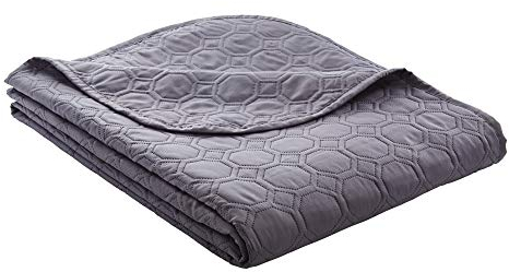 IBENA Nancy Plaid Jete de lit 220x250 cm - Motif Moderne, Lavable en Machine, Couvre lit uni Anthracite, Motif torsadé