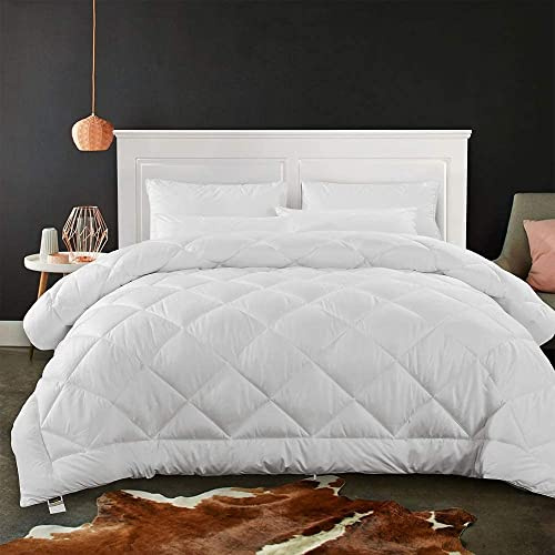 Cozynight Soft King Size Comforter Duvet Insert-Lightweight Down Alternative Comforter with Corner Tabs- Breathable & Machine Washable Diamond Stitching（King,106”X92” ）