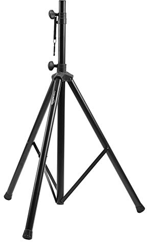 Amazon Basics Verstellbarer Lautsprecherständer - 120 cm bis 200 cm Stahl, Schwarz