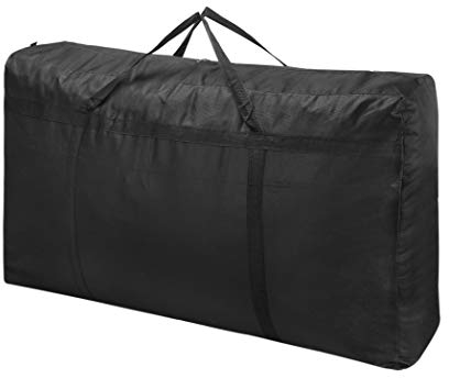 Lifeforce Aufbewahrungstasche für Bettdecken und Kissen, Große Tragetasche Tasche für Bettzeug oder Gartenstuhlauflagen, Tragetasche mit stabilem Tragegriff und Doppelreißverschluss(97x58x28cm)