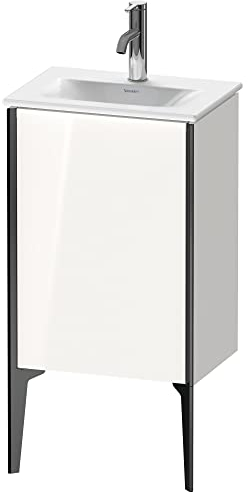 Duravit XViu 4068 Waschtischunterbau stehend, 1 Tür Anschlag rechts, für Waschtisch Viu 073345, 430x310 mm, Farbe (Front/Korpus): schwarz matt/weiß hgl. - XV4068RB285