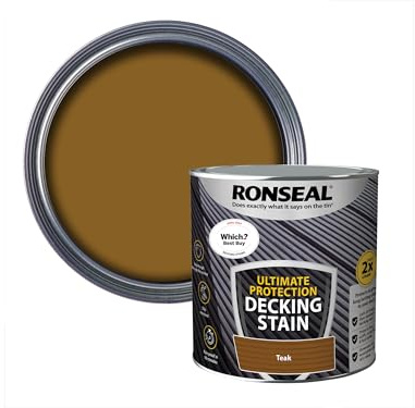 Ultimate Decking Stain 2.5L Teak [39119] | High-durability coating resists weathering, abrasion and moisture ingress across exterior timber surfaces.