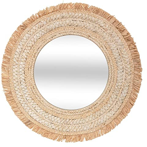 Atmosphera - Espejo Trenzado «Célia» - Rafia D68 cm