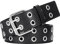 XIAOWU Nietengürtel Herren Damen Doppelloch Punk Gothic Gürtel Rock Hip Hop Mode für Hosen Jeans Röcke