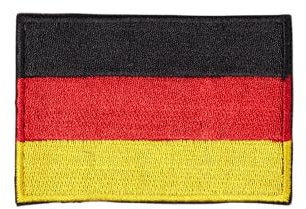 Bestickter Aufnäher mit Klettverschluss - Flagge Länder - Aufnäher für Rucksäcke und Westen Cross Training & Gym (Deutschland)