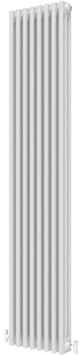 Radbliss Vertical Traditional 3 Column Radiator 1800x380mm White Cast Iron Style Tall Design RAD Central Heating