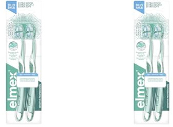 elmex Zahnbürste sensitive Professional, weich, 2 Stück - Handzahnbürste für schmerzempfindliche Zähne und Zahnfleisch (Packung mit 2)