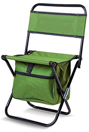 MOBAAK Campingstuhl Klappstuhl Campingstuhl Klappstuhl Tragbarer Angelstuhl Für Den Außenbereich Faltbarer Angelhocker Skizzenstuhl Strandstuhl Camping Stuhl (Color : Grün, Size : 29x33x59cm)