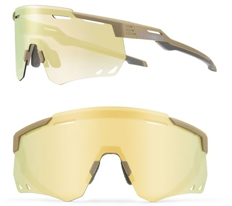 ROCKBROS Selbsttönend Sonnenbrille Fahrradbrillen Photochromatische Sportbrille für Damen und Herren UV400 Schutz TR90 Rahmen Radsport