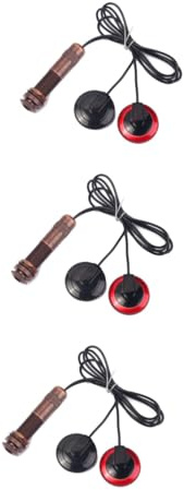 ibasenice 3pcs Mandolin Pickup Piezo Microphone Pickup Internal Sensor Transducer Delivers Sound Endpin Jack for Live Music Performance