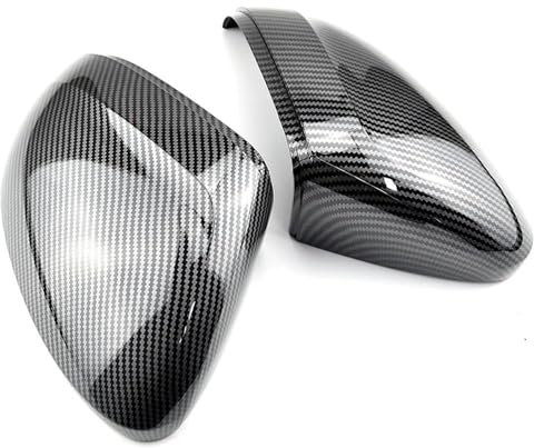 RAVTAKL Kompatibel Mit VW Für Passat B8 Für arteron 2016-2020 Seite Rückspiegel Abdeckung Glanz Schwarz & Carbon Look Spiegel Kappe Shell Auto Spiegelkappen(Carbon Look Black)