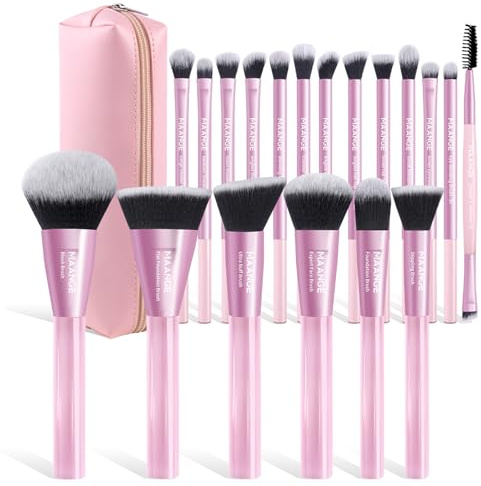 MAANGE 20-teiliges Make-up Pinsel Set Premium Schminkpinsel– Weiche, hochwertige & vegane Borsten – Pinselset Makeup für Foundation Concealer Lidschatten