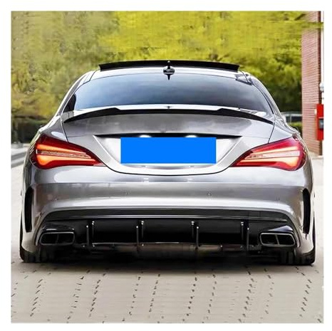 XUXRHMEAN Für M&ercedes B&ENZ CLA45 W117 C117 CLA 200 250 260 Limousine 2013–2018 Heckspoiler Auto Heckstoßstange Spoiler Diffusor(Carbon Fiber Look)