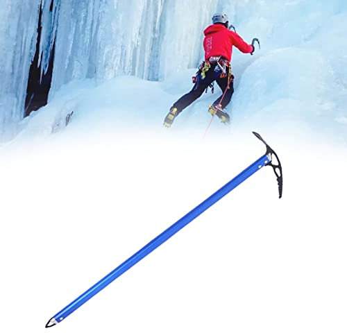 Ice Climbing Axes, Lightweight Aluminum Pickaxe for Mountaineering, Hiking, Aerial Work - 60/65/70/75cm Length Options