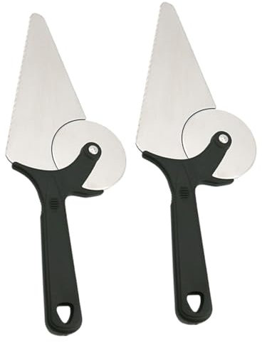 VERDANVERSE 2pezzi Tagliapizza Acciaio Inossidabile Utensile Da Cucina Multifunzionale Con e Spatola Facile Da Pulire e Pronto All Uso Per Pizzerie e Feste