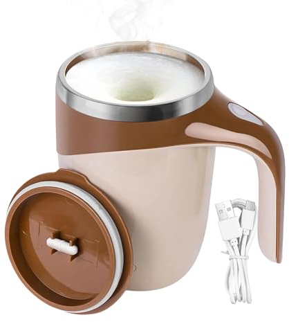 Tasse de café d'agitation magnétique automatique - tasse d'auto-mélange, gobelet tourbillonnant électrique | Tasse de voyage à automatique tranquille avec couvercle, agitateur de charge rapide po
