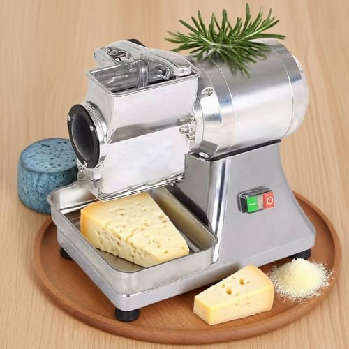 Râpe électrique 550 W en acier inoxydable robuste pour râper fromage, cacahuètes, parmesan, miettes de pain