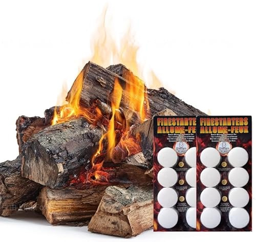 72 Pcs Instant Fire Starters (10g) - Wax Firelighters Individually Wrapped Long Lasting for Starting Open Fires, Log Burners, BBQs, Fire Pits & More