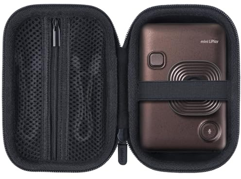 Lebakort Dur Étui Housse Cas Compatible avec Fujifilm Instax Mini Liplay/Liplay+ Appareil Photo Numérique Instantané Hybride et Imprimante Photo (Noir)