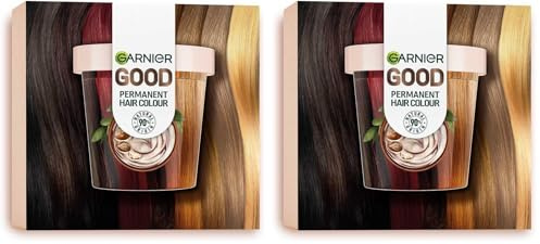 GARNIER GOOD Coloración Permanente Premium Starter Kit, Color Brillante, 100% Cobertura de Canas, Color Duradero 8 Semanas, 90% Origen Natural, Sin Amoniaco, Vegano, Cruelty Free, 8.0 Rubio Miel