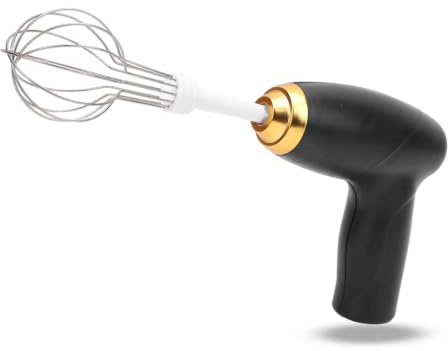 Sbattitore manuale senza fili, sbattitore elettrico portatile senza fili, sbattitore elettrico portatile, sbattitore per uova per cottura e cottura in cuc ina (Verde, Nero) (Nera)