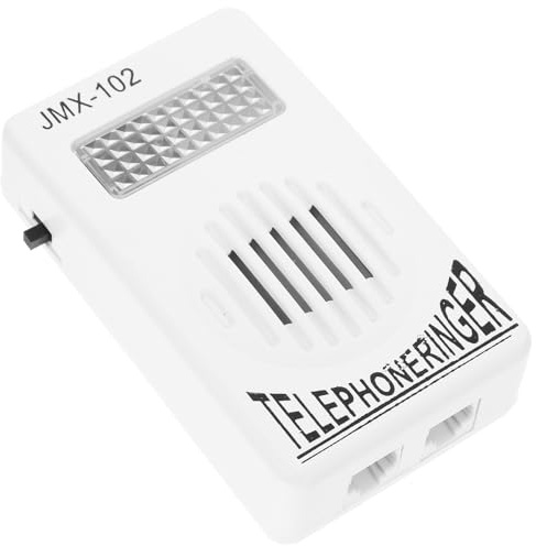 TOKIDNY Amplificador de Volumen de Timbre Telefónico sin Batería, Color Blanco, Compatible Teléfonos Fijos, Dispositivo para Aumentar el Sonido del Timbre en Entornos Ruidosos, Herramienta