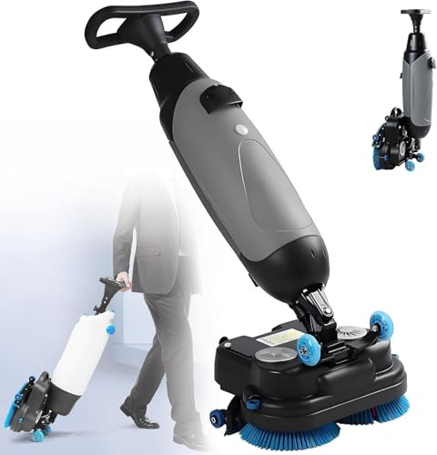 Machine De Nettoyage De Tapis Et Autolaveuse De Sols, Nettoyeur De Sols Rotatif à Double Brosse 360 ​​tr/Min, Mini Nettoyeur De S-ols Sans Fil, Nettoyage Efficace 1200 M²/H Pour Espaces Commerciaux(A)