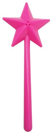 ANKROYU Ensemble de baguette magique salière et shaker, distributeur multifonctionnel en plastique à 3 trous en forme d'étoile pentagramme pour cuisine, table à manger, restaurant, (Rose Rouge)