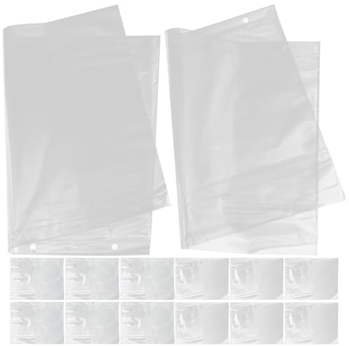 DECHOUS 50 Pages D'album Photo Insérées en PP Transparent, Pochettes Pratiques pour Cartes Postales et Cartes de Crédit, Recharge Réutilisable pour Stockage Photo Sécurisé