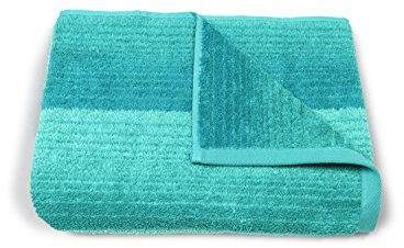 Dyckhoff Handtuchserie Colori aus Bio-Baumwolle mit praktischem Kordelaufhänger 545.665, Liegetuch 70 x 180 cm, türkis