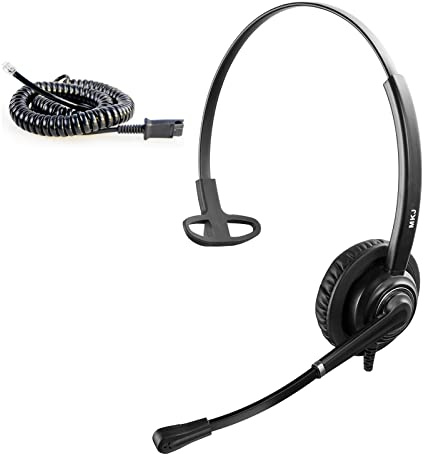 Cisco - Auricular con micrófono compatible para teléfono Cisco Landline 8811, 8845, 8945, 7841, 7945, 7941, 7925, 7962, etc.