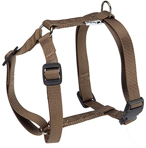 Ferplast Harnais Chien Grande Taille Champion L, Harnais pour Chien Ajustable en 3 Points, Facile à Porter, Poitrine 50-82 cm. Marron