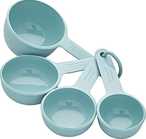 KitchenAid Kunststoff Messbecher, 4 Stück, Aqua Sky