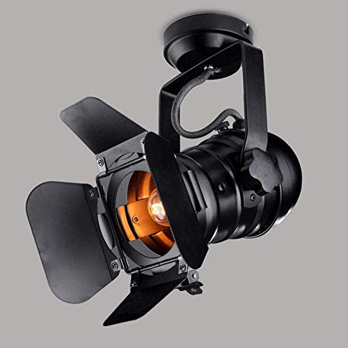 AUA Faretto a soffitto Grande Taglia L31 * W17 * H35cm E27 Lampada da Parete Industriale in Metallo Faretto a parete Vintage Spot Regolabile per Coffee Bar Sala da pranzo