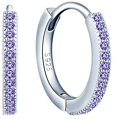 MicLee Damen Ohrringe Creolen 925 Sterling Silber Sterling Zirkonia Einfach Ohrringe Ohrschmuck mit Geschenkbeutel,Super Weihnachten Geschenk