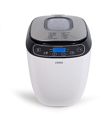 Livoo máquina para hacer pan 0,9 kg 550w blanco dop218