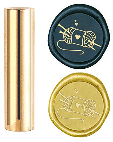 craspire Wax Seal Stamp Garnball, Metallversiegelung Wachsstempel Mini Messing Stempel Pistole Wachs Siegel 15mm Für Umschlag Einladung Hochzeit Verschönerung Flasche Dekoration Geschenkkarte