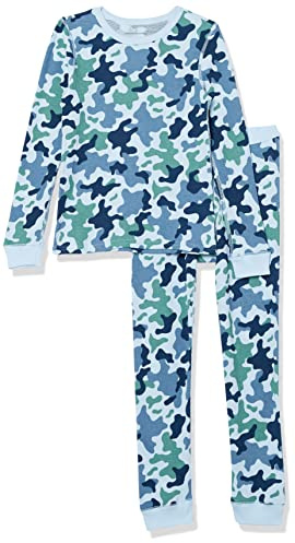 Amazon Essentials Boys' Thermal Long Underwear Set, Blue Camo, 3 Years