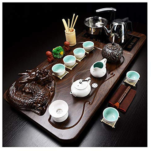 caihuashopping Teeservice Touristische Tee Set Kung Fu Tee Set Teekanne blau und weiß Porzellan Chinesischer Kung Fu Tee Set Cup Full Set Tee Set (Color : T)