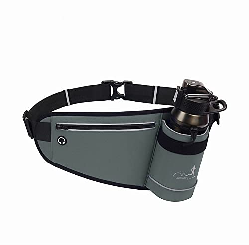 CLAPE Trinkgürtel Joggen Laufen Bauchtasche mit Flaschenhalter Hüfttasche Gürteltasche mit Flaschenhalter für Laufen Joggen Damen und Herren（Flasche Nicht enthalten）