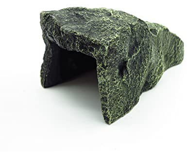 Steinhöhle Shelter versteckt Schildkröte Haus für Reptil Schildkröte Frosch Zoo Aquarium Dekoration Ornament für kleine Eidechsen Schildkröten Amphibien Fische.