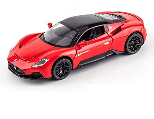 LANUVA Meilleur Cadeau 1/32 pour Maserati MC20 Modèle De Voiture De Sport Moulé sous Pression en Métal Haute Simulation avec Son Et Lumière (Color : Red)