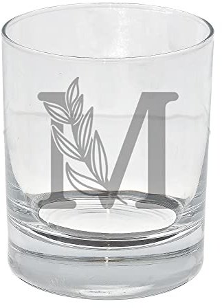 Bicchiere da whisky inciso, con monogramma, con nome inciso, con iniziale, personalizzabile con monogramma, regalo di compleanno per lei o lui, regalo di compleanno personalizzato per lei o lui