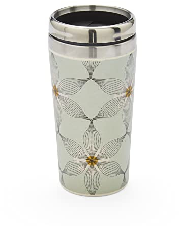 Cooksmart Bamboo Fibre Stainless Steel Insulated Travel Mug | Lovely British Designs | Leak Proof Coffee Mug Perfect for Everyday Use (Purity)