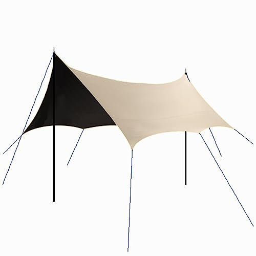 Tenda A Vela Per Esterno Vela Ombreggiante Impermeabile Con Palo Di Sostegno Tenda Da Sole A Baldacchino Ottagonale Con Borsa Di Stoccaggio Per Le Attività All'aperto Di Backyard ( Color : /Beige , Si