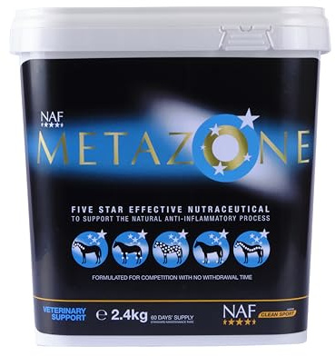 NAF Five Star Metazone Powder 2.4kg – Supports the body’s own anti-inflammatory pathway for Horses – Promotes Comfort, Mobility & Performance – BETA NOPS Accredited