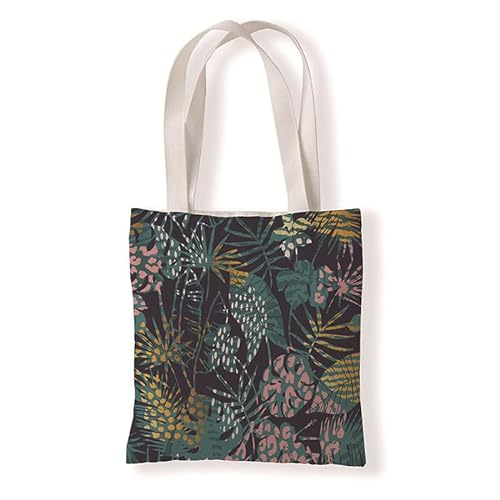 Jutebeutel Schwarz Gelb Rosa Tote Bag Baumwolle und Hanf Stoffbeutel Große Kapazität Stofftasche Faltbar Jutetasche Langlebig Baumwolltasche Bedruckt Stoffbeutel zum Bemalen Waschbar 30x40cm/3 Pcs