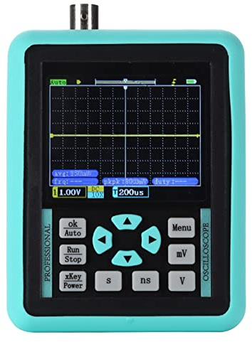 PIGENE Generador de señal Actual Osciloscopio Digital con Pantalla de 2,4 Pulgadas Tasa de muestreo de 500 MS/s Analógico de 120 MHz